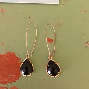 Black and gold Kendra Scott drop earrings